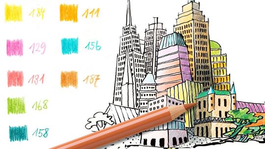 Colouring pages (medium): Skyline