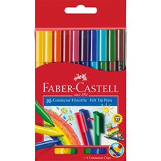 Faber-Castell - Connector felt tip pen, cardboard wallet of 10