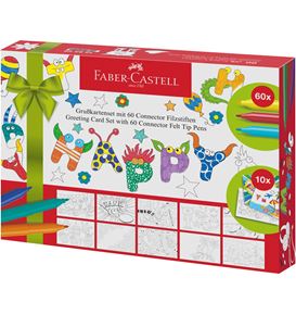 Faber-Castell - Connector felt tip pen set Greeting cards, 70 pieces