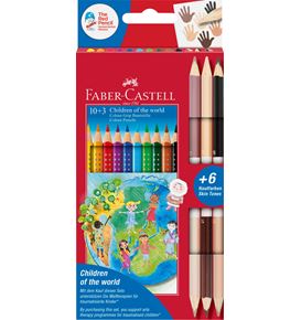 Faber-Castell - Colour Grip Children of the world pencil triangular 10+3