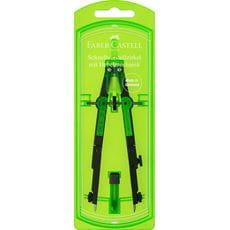 Faber-Castell - Quick-set compass with lever mechanism, black/green