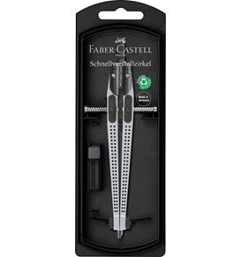 Faber-Castell - Grip quick-set compass, silver