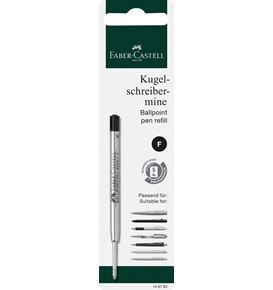 Faber-Castell - Ballpoint pen refill, large-capacity refill F, black