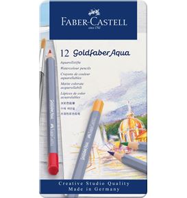 Faber-Castell - Goldfaber Aqua watercolour pencil, tin of 12