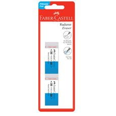 Faber-Castell - 7082-20 Combi eraser, blue-white, set of 2