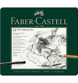 Faber-Castell - Pitt Charcoal set, tin of 24
