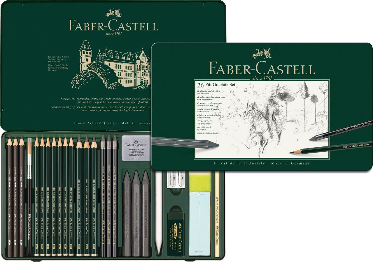 Faber-Castell - Pitt Graphite set, tin of 26