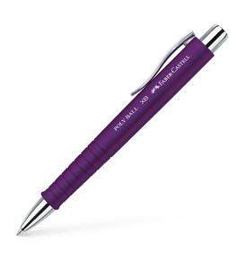 Faber-Castell - Poly Ball ballpoint pen, large-capacity refill XB blue, plum