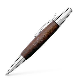 Faber-Castell - e-motion wood twist ballpoint pen, B, dark brown